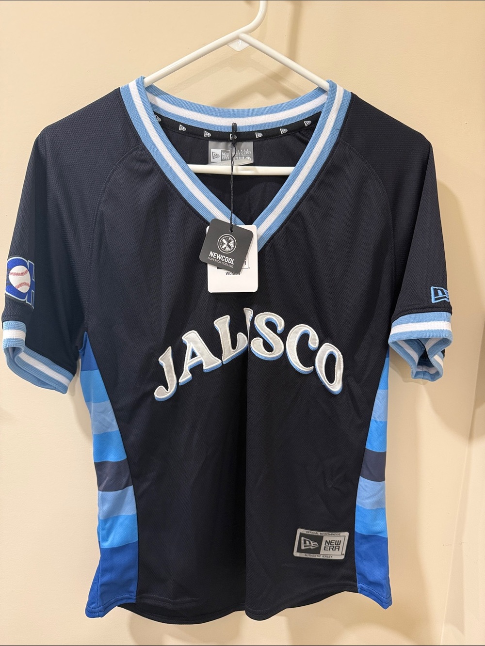 New Era Women’s Black & Light Blue Charros de Jalisco Baseball Jersey